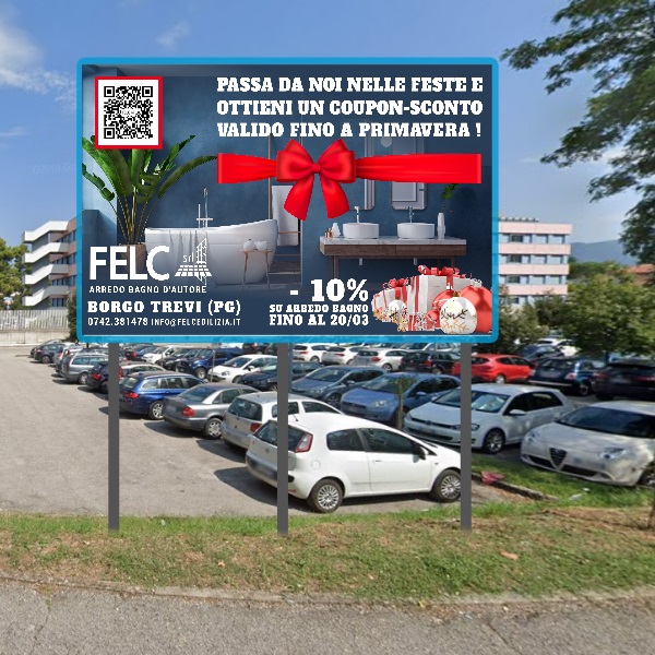 Cartelli pubblicitari AD Service Spoleto e Foligno