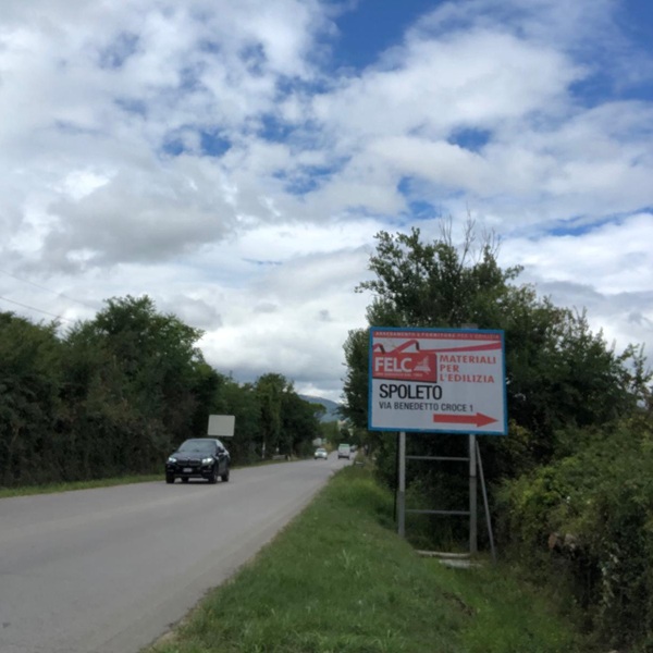 Cartelli pubblicitari AD Service Spoleto e Foligno